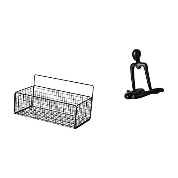 CoudarTitie Floating Wire Basket Sculpture Organizer for Kitchen Bathroom Living Room Bedroom Bookshelf Cabinet Countertop Fireplace Decor