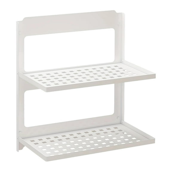CoudarTitie Folding Display Wall Shelves Foldable Hanging Shelf 2 Layer Fold Down Wall Shelf