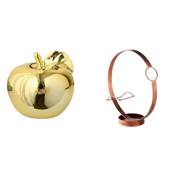 CoudarTitie Fruit Sculpture Decorative Statue Bottle Holder Stand Rack Iron Artistic Vintage Design Suitable for Home Office Kitchen Bar Decoration Gift