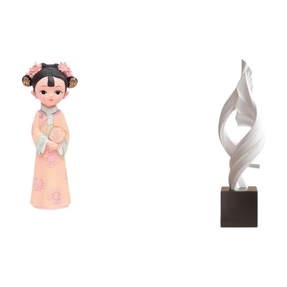CoudarTitie Girl Resin Statue Sculpture Desktop Gift Traditional Chinese Ancient Miniature Figurine Abstract Art Statue Decorative Souvenir Sculpture Resin Art Fi