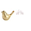 thumbnail image 1 of CoudarTitie Golden Birds Elephant Figurine Modern Animal Statue Unique Tabletop Decoration Home Decor Ornament Sculpture for Desktop Office Mantel Living Room Entrance Bedroom Housewarming Gifts, 1 of 8