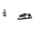 thumbnail image 1 of CoudarTitie Guan Yin Bull Figurine Feng Shui Female Buddha Sculpture Chinese Cow Cattle Crafts Modern Artwork Bear Statue for Indoor Hallway Table Centerpieces Birthdays Gifts, 1 of 8