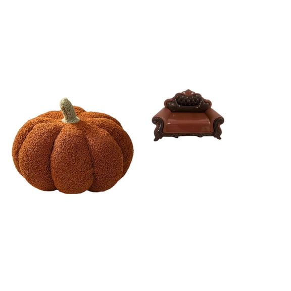 CoudarTitie Halloween Pumpkin Plush Sofa Cushion Chair Model Decorative Pillow for Bedroom Bed Room Micro Landscape Gift DIY Accessory