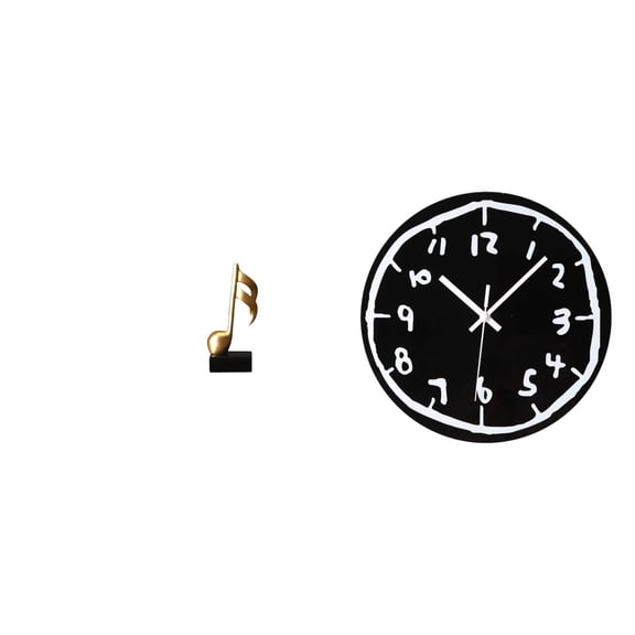 CoudarTitie Harmonic Rhythm Resin Clock Sculpture Modern Minimalist Art Tabletop Centerpiece for Desk Fireplace Kitchen Office Dining Room Decor