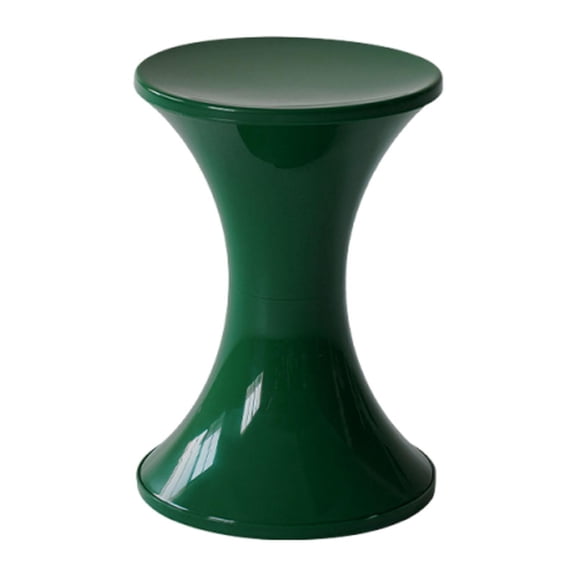 CoudarTitie Hourglass Shape Storage Foot Rest Stool Simple Design for Indoor Use 44x31cm Green