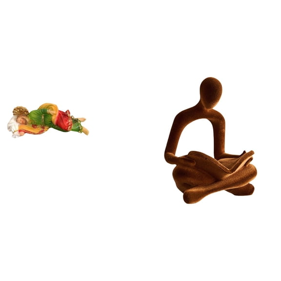 CoudarTitie Joseph Statue Abstract Thinker Statue Figurine Human Ornament Resin Craft Sculpture Unique Artistic Decor Suitable for Home Bedroom Office Shelf Colle