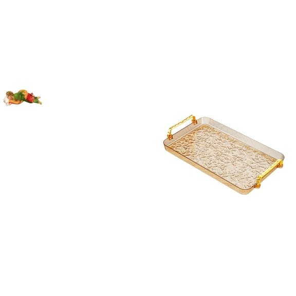 CoudarTitie Joseph Statue Resin Figurine Religious Collection Stone Ornament Kitchen Serving Tray Rectangle Handle Practical Home Office Suitable for Gift Giving