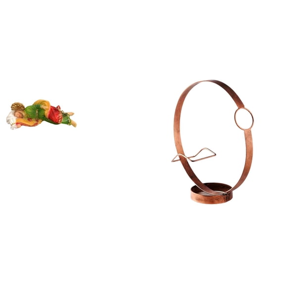 CoudarTitie Joseph Statue Set Sleeping Joseph Statue Figurine Bottle Holder Iron Stand Rack Ornament Suitable for Gift Giving Home Office Kitchen Bar Ga