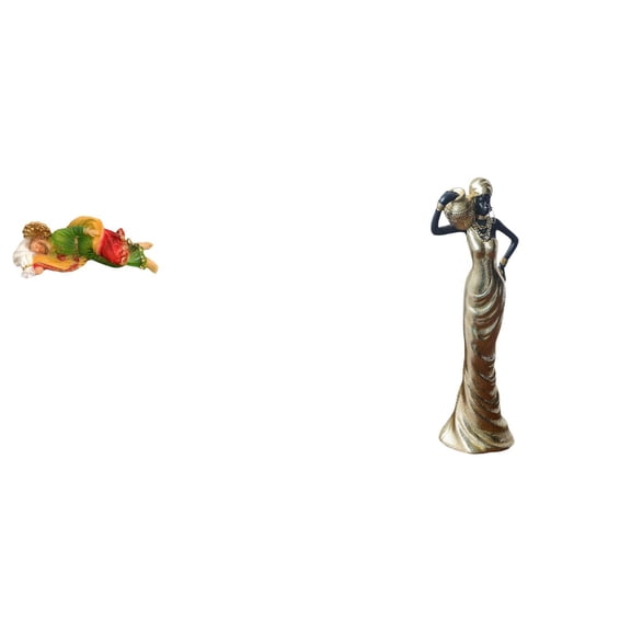 CoudarTitie Joseph Statue Sleeping Figurine Religious Resin Ornament Desktop African Tribal Lady Art Piece with Detailed Craftsmanship Suitable for Gift Giving Ho