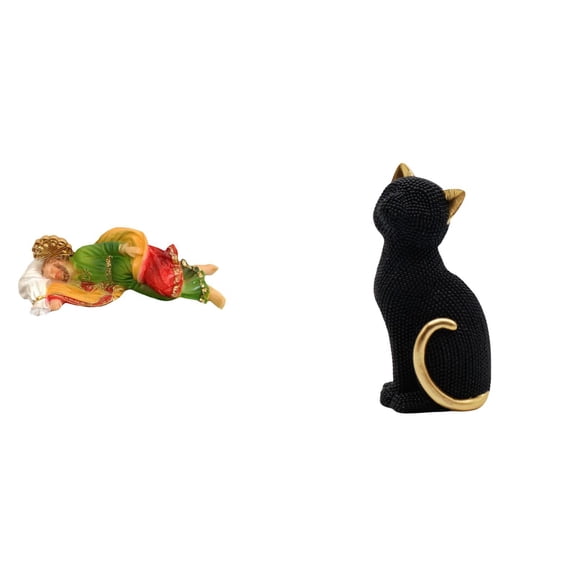 CoudarTitie Joseph Statue Sleeping Joseph Figurine Resin Cat Statue Creative Decorative Ornament Suitable for Gift Giving Home Decoration Office Display Garden De