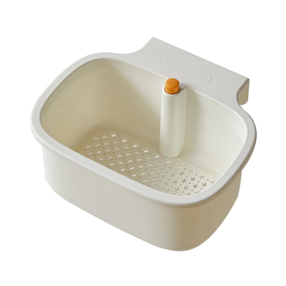 CoudarTitie Kitchen Sink Drain Strainer Garbage Reusable Catcher Leftovers Space Saving Food White