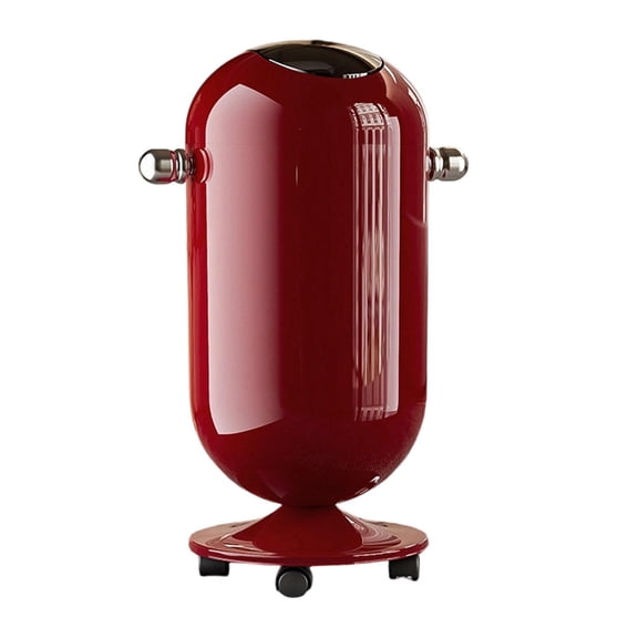 CoudarTitie Kitchen Trash Can with Wheels Container Modern Multipurpose Portable Garbage Bin 20L red