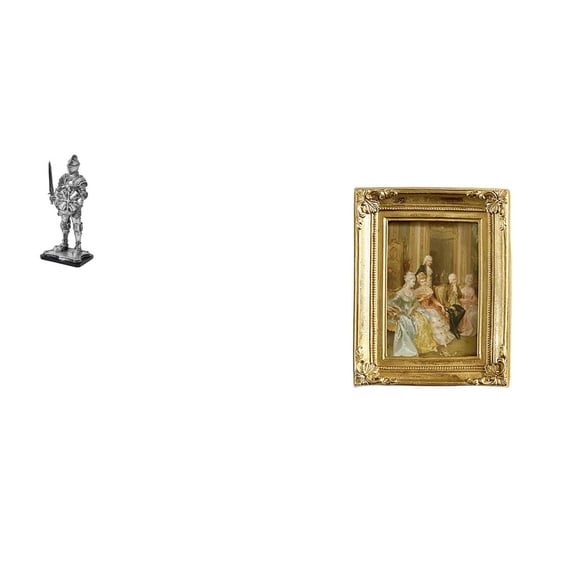 CoudarTitie Knight Statue Desktop Figurine Resin Collectible Decorative Photo Frame Art Piece with Fine Workmanship Suitable for Home Office Bookshelf Wedding Gif