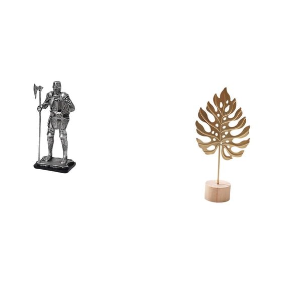 CoudarTitie Leaf Figurine Decorative Statue Metal Sculpture Tabletop Ornament for Entryway Fireplace Bedroom Home Decor Housewarming Gift Nordic Creative Abstract Crafts