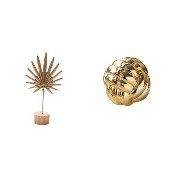 CoudarTitie Leaf Sculpture Metal Leaf Statue Art Leaf Figurine Ceramic Figurine with Creative Iron And Ceramic Material Suitable for Living Room Office Home Decor