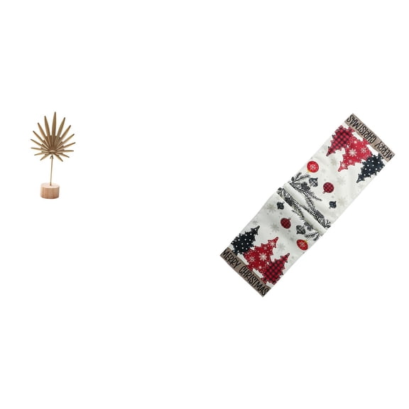 CoudarTitie Leaf Sculpture Metal Leaf Statue Christmas Table Runner Artistic Iron Wood Base Unique Figurine Portable Decor Suitable for Home Party Restaurant Holi