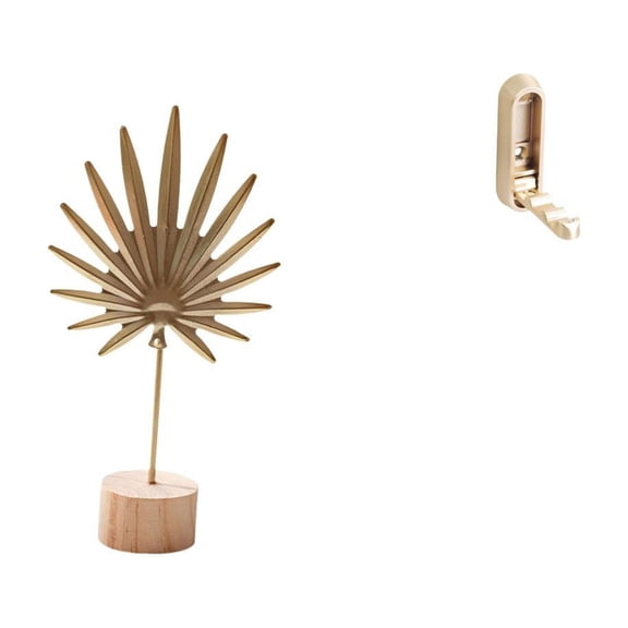 CoudarTitie Leaf Sculpture Metal Leaf Statue Folding Wall Hook Wall Mounted Coat Hook Modern Iron Wood Zinc Alloy Decorative Figurine Suitable for Bedroom Living