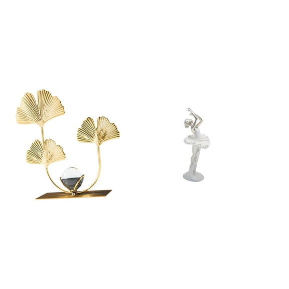 CoudarTitie Leaves Ballerina Statue Bookshelf Leaf Dancing Girl Sculpture Birthday Housewarming Gift Bedroom Holiday Decorative Desktop Ornament Modern Home Decor Collectibles Creative Art