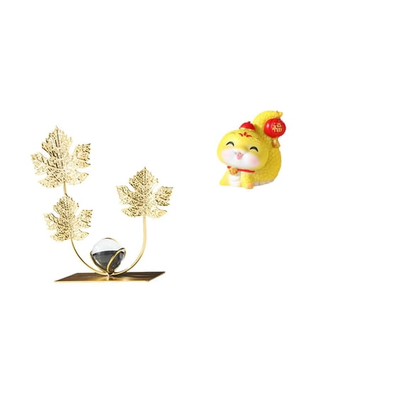 CoudarTitie Leaves Statue Bookshelf Leaf Sculpture Cartoon Snake Decorative Figurine Resin Tabletop Ornament Birthday Housewarming Gift Bedroom Holiday Modern Home Decor Collectibles Shelf