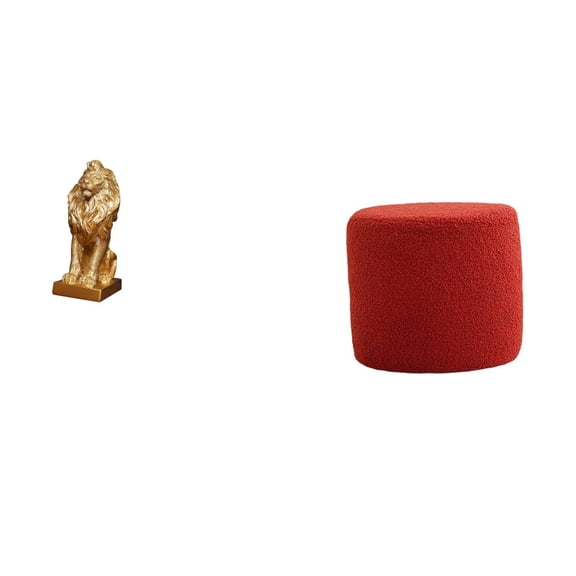 CoudarTitie Lion Figurine Shelf Desk Statue Footstool Ottoman Stool Sofa Tea Stool Crafted From Resin Featuring Smooth Surface Suitable for Gift Giving Home Decor