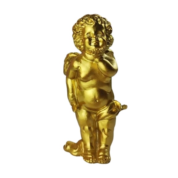 CoudarTitie Little Angel Statue Collection Art Sculpture for Fireplace Desktop Farmhouse Gold