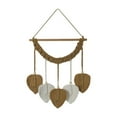 thumbnail image 1 of CoudarTitie Macrame Wall Hanging Leaves Tapestry Backdrop Modern Hand Woven Leaf Tassels for Brown, 1 of 9