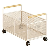 CoudarTitie Mesh Rolling File Cart Mobile Bookshelf Storage Cart for Office Folders Home L