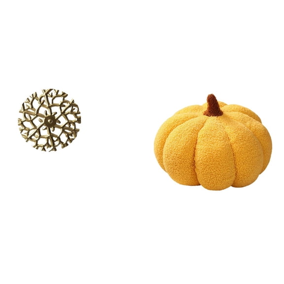 CoudarTitie Metal Wall Hanging Sculpture Decorative Disc Pumpkin Wrought Iron Glass Mirror Soft Artistic Home Decoration Suitable for Living Room Bed