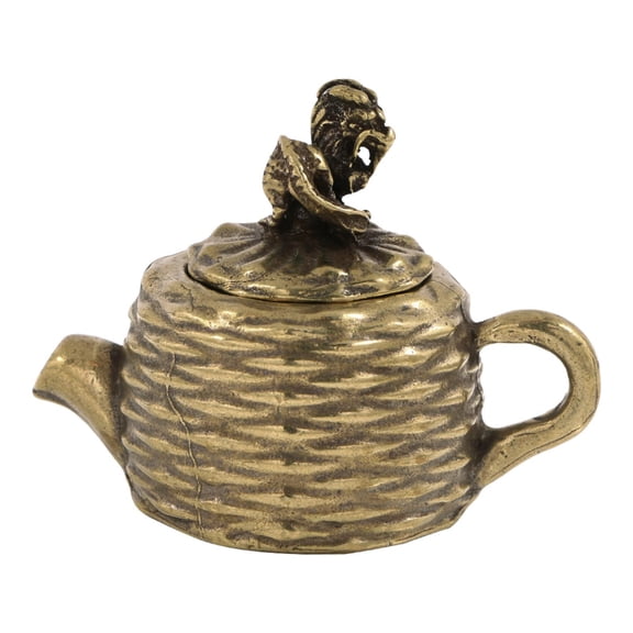 CoudarTitie Mini Teapot Sculpture Chinese Statue Handcrafted Sturdy Birthday Gift Handle Pot
