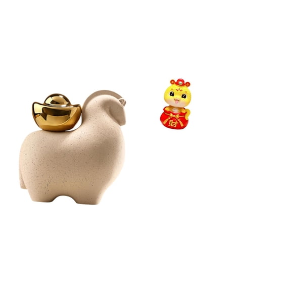 CoudarTitie Miniature Animal Snake Statue Tabletop Decoration Creative Home Decor Chinese Fengshui Figurine Ornament Keepsake Art Crafts for Patio Living Room Office