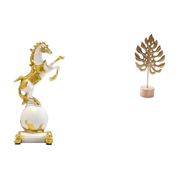 CoudarTitie Modern Animal Leaf Figurine Sculpture Collection for Bedroom Living Room Desk Centerpiece Tabletop Ornament Creative Abstract Nordic Home Decor