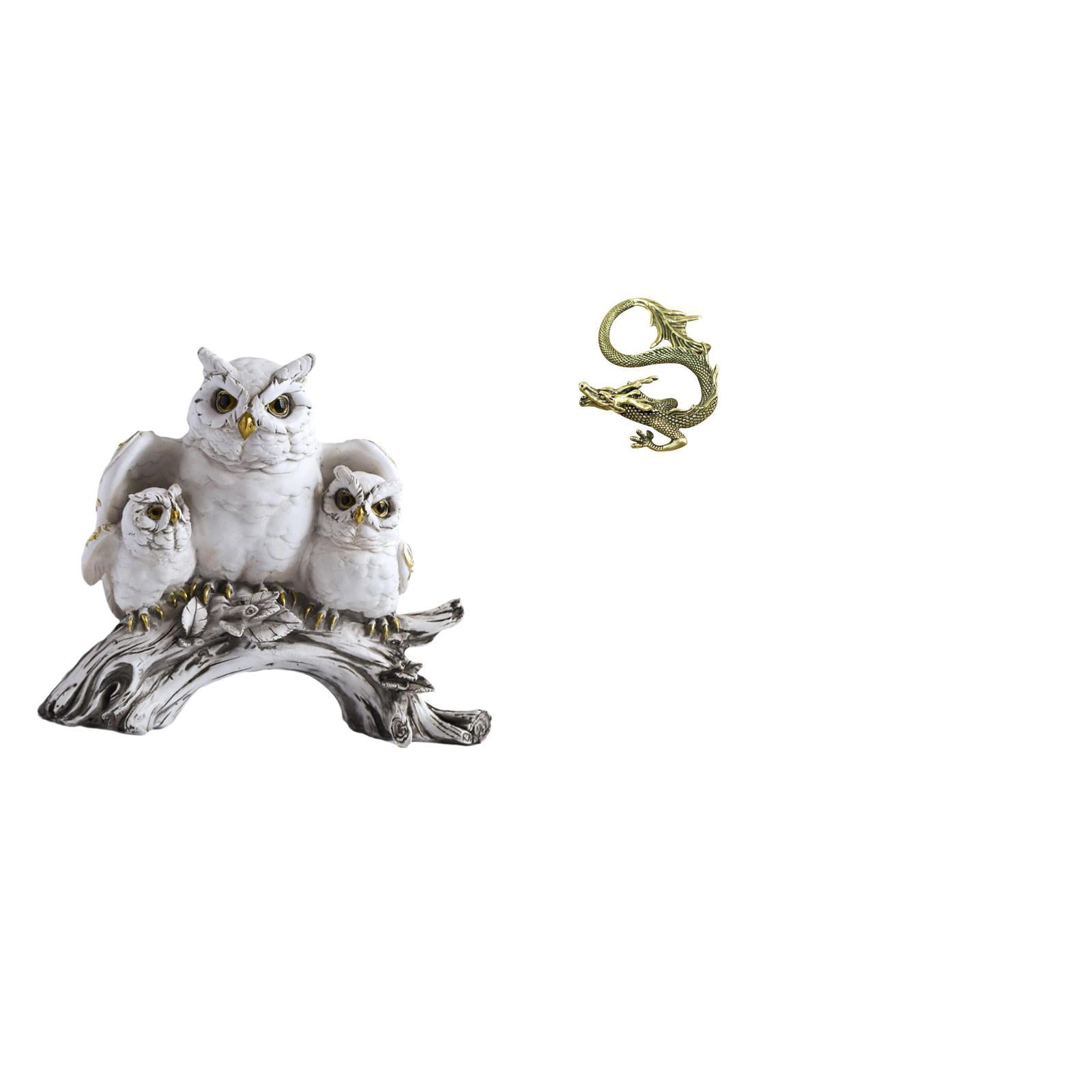 CoudarTitie Modern Animal Owl Figurine Sculpture Tabletop Ornament ...