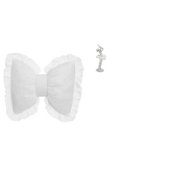 CoudarTitie Modern Ballerina Bow Cushion Sofa for Comfortable Study Room Office Chair and Creative Dancing Girl Art Sculpture Bedroom Decor