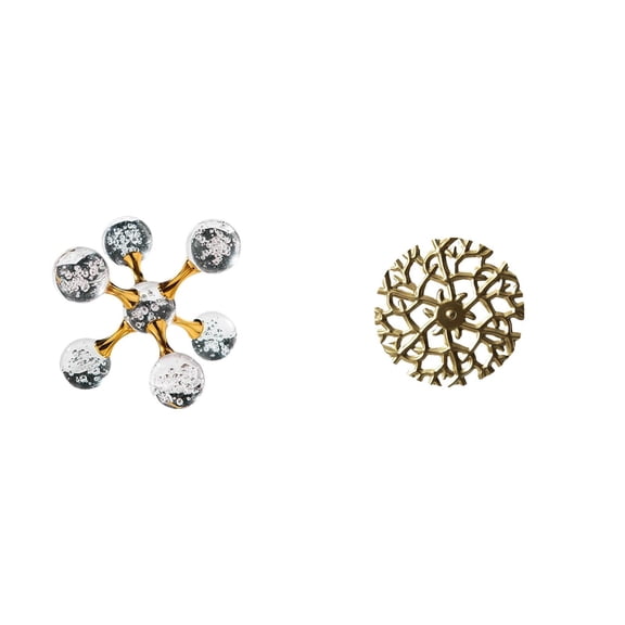 CoudarTitie Modern Bubble Sphere Figurine Tabletop Ornament and Metal Wall Sculpture Art Decorations for Desk Office Shelf Living Room Home Decor Statue Plaque 3D