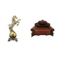 thumbnail image 1 of CoudarTitie Modern Resin Horse Figurine and Miniature Sofa Chair Model Decorative Art Craft for Living Room Office Centerpiece Micro Landscape, 1 of 8
