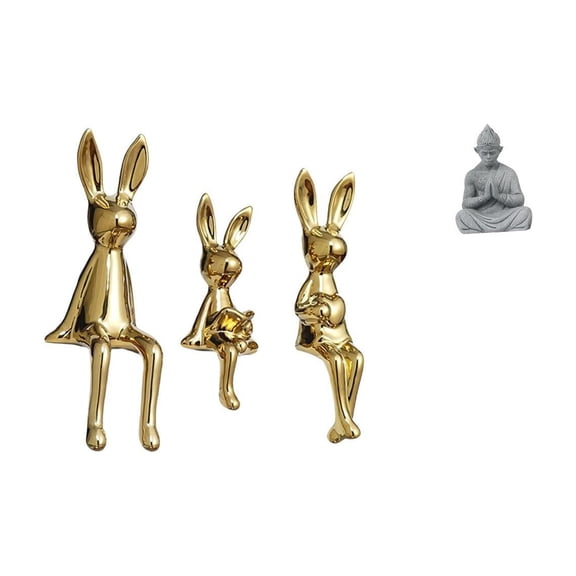 CoudarTitie Monkey Statue Figurine Sculpture Sitting Statue Ornament Ceramic Sandstone Craft Buddhist Meditating Decoration Suitable for Home Office Living Room G