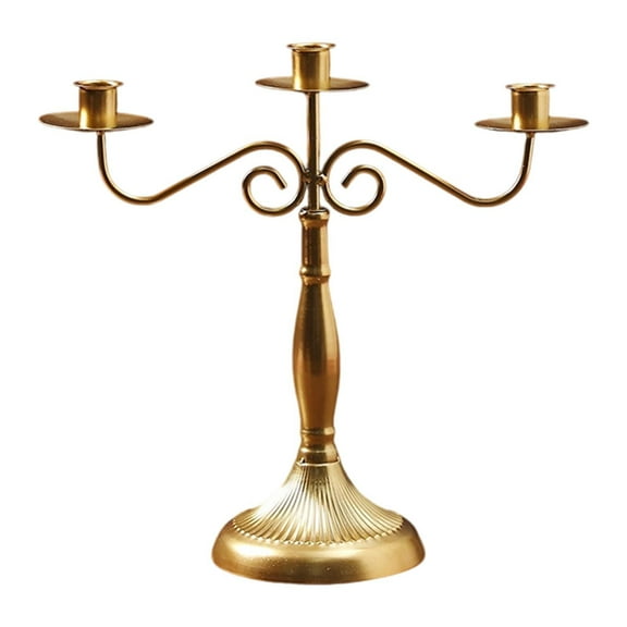 CoudarTitie Multi Arm Candelabra Candelabrum Dinner Candlestick Holder Tapered Candle Holder Gold with 3 Arms