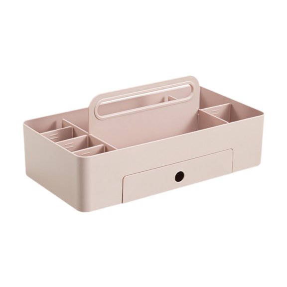 CoudarTitie Multifunctional Caddy Organizer Portable Box Container Stationery Dresser Makeup Pink