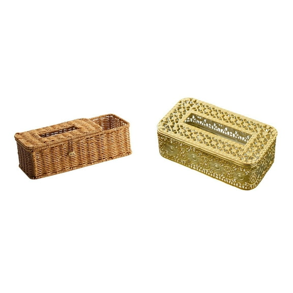 CoudarTitie Napkin Box Tissue Paper Storage Holder for Bathroom Bedroom Kitchen Desktop Toilet Paper Holder Facial Tissue Box Cover Remote Control Storage for Hom