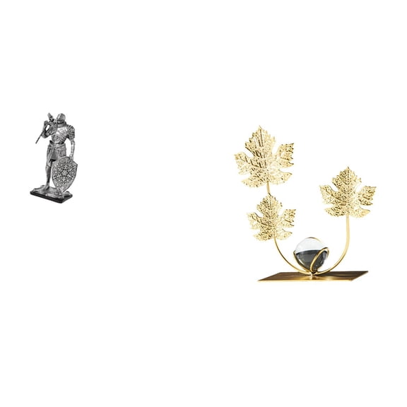CoudarTitie Nordic Knight Leaf Resin Figurine Abstract Art Sculpture for Desk Cabinet Office Table Centerpiece Entryway Bookshelf Bedroom Holiday Housewarming Gift Modern Home Decor Collectibles