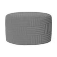 thumbnail image 1 of CoudarTitie Ottoman Cover Round Round Ottoman Storage Cover for Bedroom Footrest Ottoman Light Gray, 1 of 9