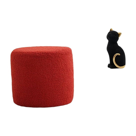 CoudarTitie Ottoman Foot Rest Stool Bench Seat Chair Cylinder Sofa Tea Stool for Office Bedroom Nursery Apartment Cat Statue Decorative Figurine Resin Collectible Desktop Ornament Animal
