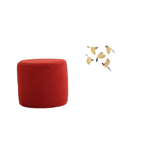 CoudarTitie Ottoman Foot Rest Stool Bench Seat Chair Cylinder Sofa Tea Stool Wooden Bird Wall Art Hanging Ornament Housewarming Gift Decorative Office Crafts Bedroom