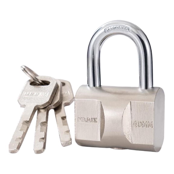 CoudarTitie Padlock with 3 Keys Keyed Lock Luggage Cabinets Outdoor Indoor Waterproof Small Lock for Sheds Warehouse Gate Garage Trucks 4cmx3.2cmx3.2cm