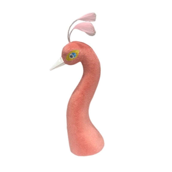 CoudarTitie Peacock Head Model Ornament Sculpture Wedding Decor Flower Arrangement Decor for pink