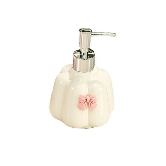 CoudarTitie Pump Soap Dispenser 400ml Elegant Refillable for Countertop Laundry Bathroom White