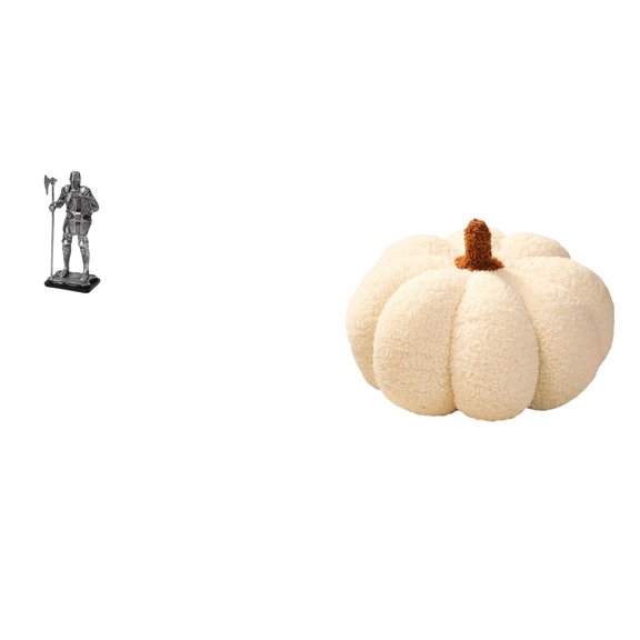 CoudarTitie Pumpkin Figurine Decorative Statue Plush Ornament for Entryway Fireplace Bedroom Sofa Cushion Home Decor Housewarming Gift