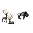 thumbnail image 1 of CoudarTitie Reindeer Bull Resin Sculpture Collection Elk Deer Figurine Animal Modern Abstract Statue Ornament for Cabinet Tabletop Entryway Desk Shelf Wedding Housewarming Office, 1 of 8