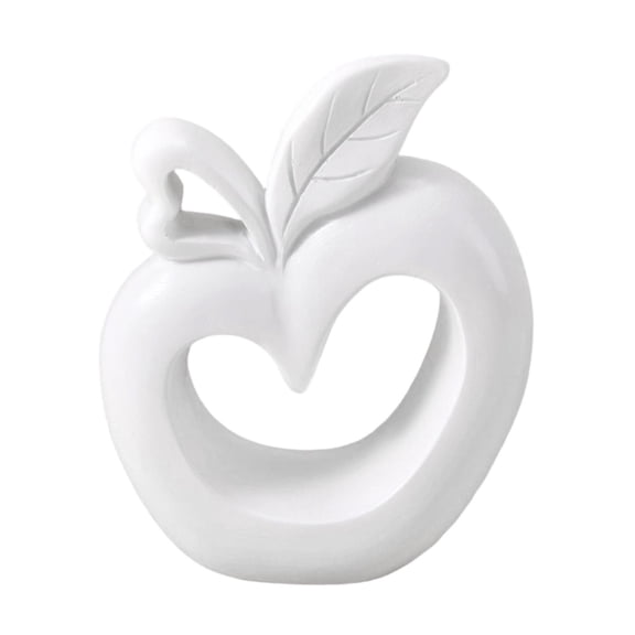 CoudarTitie Resin Apple Statue Apple Model Art Crafts Modern Collectible Decorative Figurine White