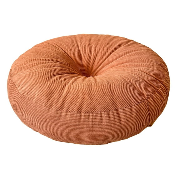 CoudarTitie Round Floor Pillow Meditation Cushion Decorative Comfortable Floor Cushion Pad for Bedroom Office Balcony Indoor Orange
